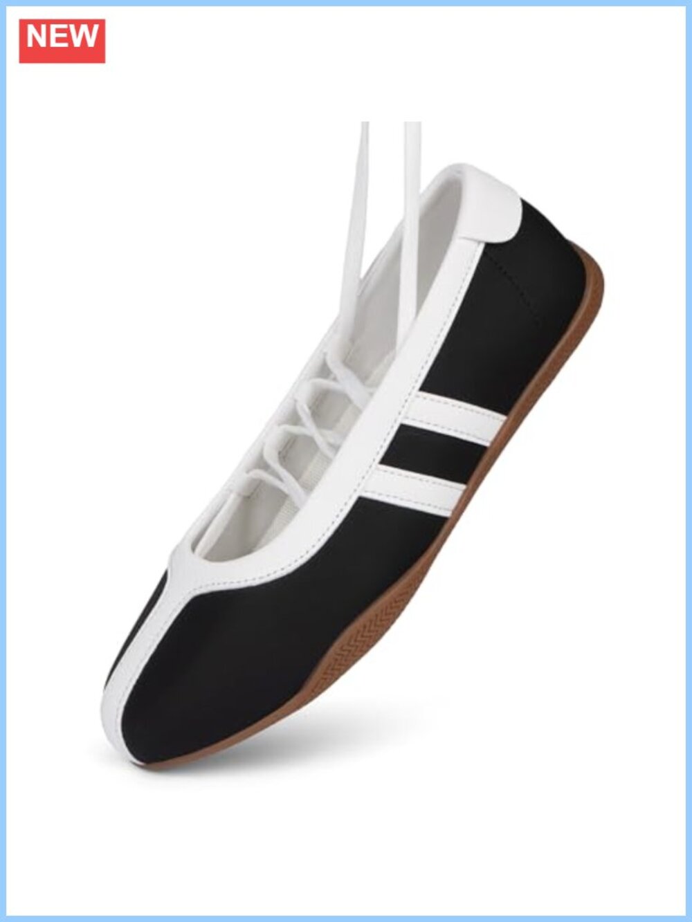 Women's Mary Jane Fashion Sneakers Lightweight Lace Up Ballet Flats